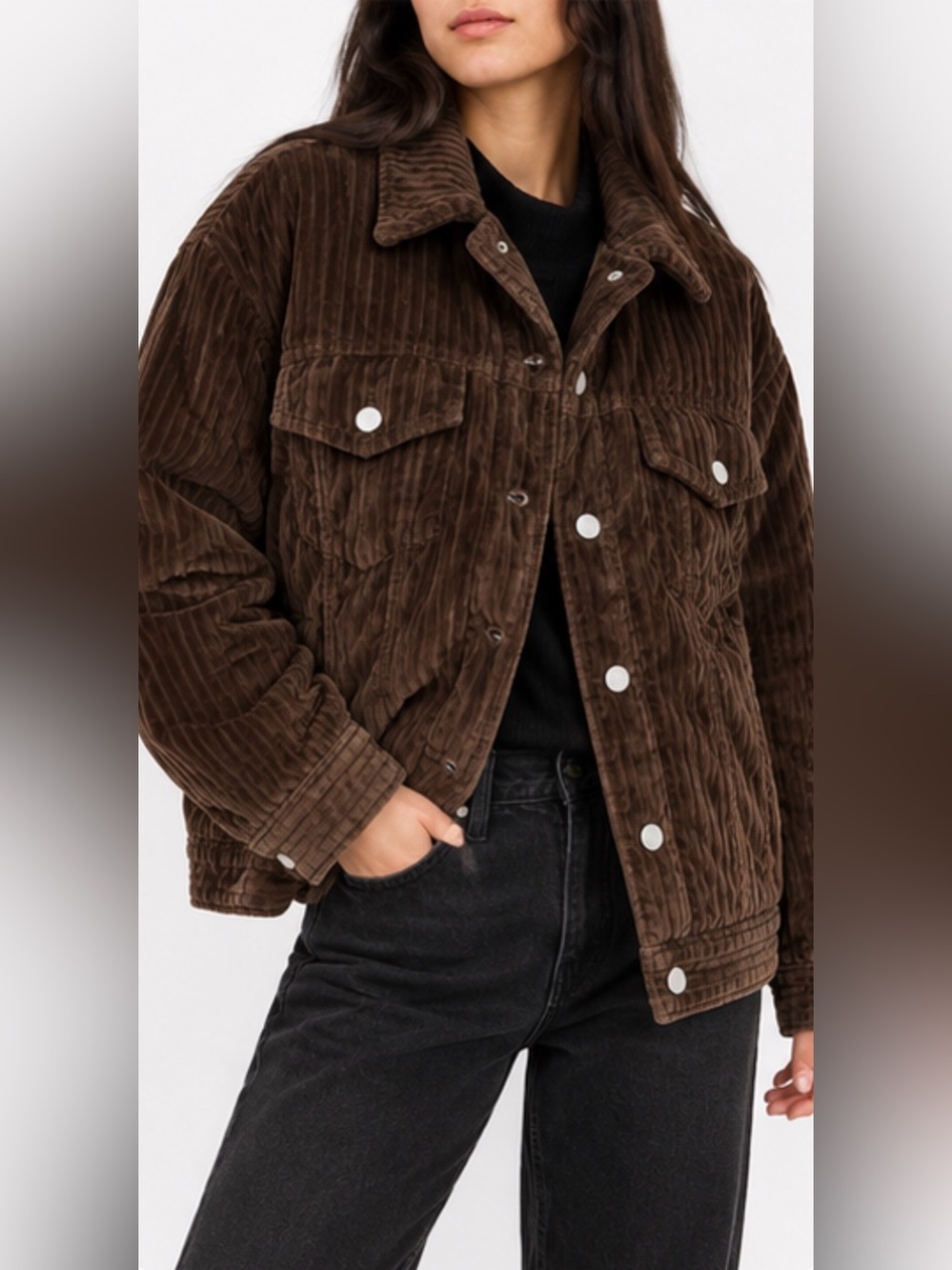 BDG Urban Outfitters Women’s Brown Corduroy Trucker Jacket Size XS